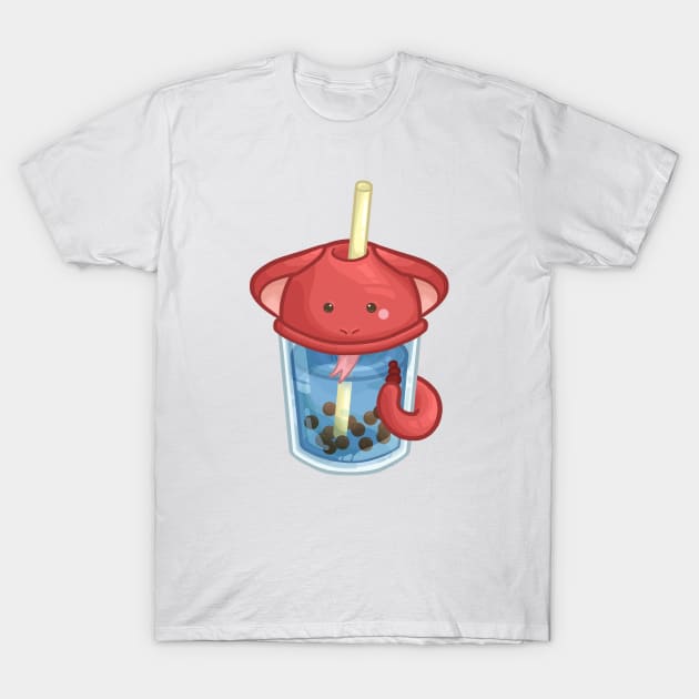 Snake Bubble Tea T-Shirt by Khotekmei